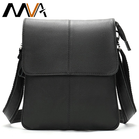 MVA Men's Genuine Leather Shoulder Bag Cover & Zipper Leather Crossbody Bags for Men Messenger Bag Men Shoulder Bags Male Flap ► Photo 1/6