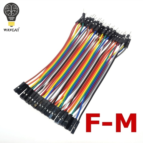 SUQ 40pcs 10cm 2.54mm 1pin 1p-1p male to female jumper wire Dupont cable for arduino. ► Photo 1/5