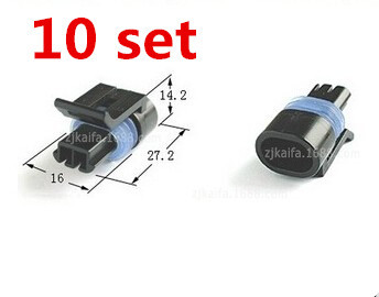 10 Set Delphi GM 2 Pin Female Sensor Connector 12162193 ► Photo 1/2