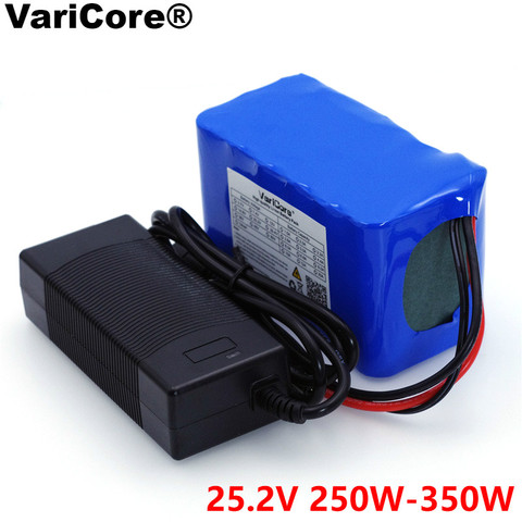 VariCore 24V 6s 4A 6A 8A 10A 18650 battery pack 25.2V 12Ah Li-ion battery for bicycle battery 350W E bike 250W motor+Charger ► Photo 1/6