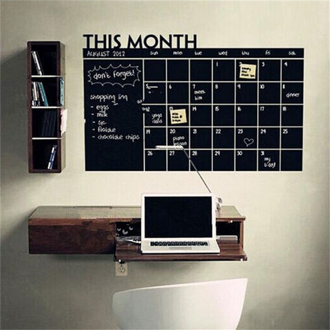 Diy 56x38cm Monthly chalkboard wall sticker,Blackboard Removable Vinyl Wall Sticker Chalkboard Calendar Decal Planner Mural ► Photo 1/6