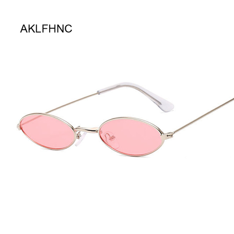 Small Frame Black Shades Round Sunglasses Women Oval Brand Designer Vintage Fashion Pink Sun Glasses Female Oculos De Sol ► Photo 1/6