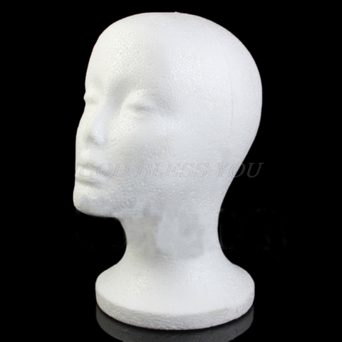 Female Foam Wig Hair Hat Glasses Display Mannequin Manikin Styrofoam Head Model Drop Shipping ► Photo 1/6