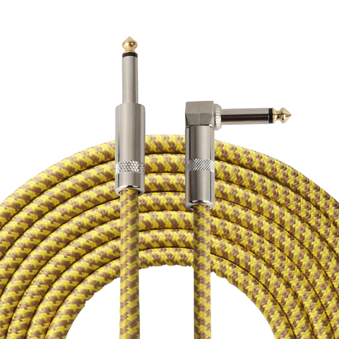 3 Meters 5 Meters 10/16.5 Feet Electric Guitar Cable Bass Musical Instrument Cable Braided 90% Shielded 6.35mm Straight To Angle ► Photo 1/6