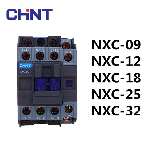 CJX2 CHINT Kunlun AC contactor NXC-06 NXC-09 NXC-12 NXC-18 NXC-22 NXC-25 NXC-32 1NO+NC Instead of CJX2 ► Photo 1/2