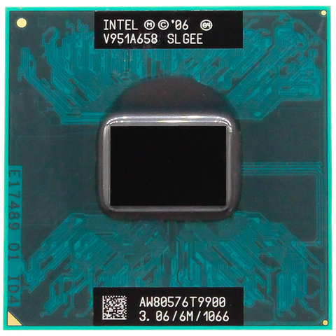 CPU laptop Core 2 Duo T9900 CPU 6M Cache/3.06GHz/1066/Dual-Core Socket 478 PGA Laptop processor forGM45 PM45 ► Photo 1/3