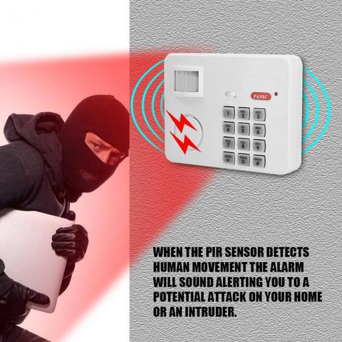 VBESTLIFE Wireless PIR Motion Sensor Alarm Password Keypad Anti Burglar Home Security Keypad Remote Infrared Detectors ► Photo 1/6