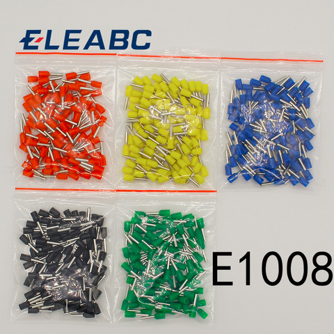 E1008 Tube insulating Insulated terminals 100PCS/Pack 1MM2 Cable Wire Connector Insulating Crimp Terminal Connector E- ► Photo 1/6