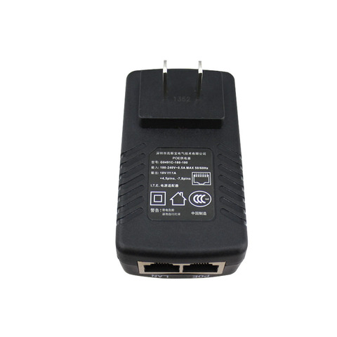 10/100Mbps Power Over Ethernet Adapter for Ubiquiti Power pin 4/5(+),7/8(-) AC100-240V US/EU plug 12v 1a PoE Injector ► Photo 1/5