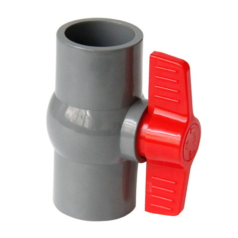gogo grey color PVC Ball Valve socket wate pipe fitting 20/ 25/ 32/ 40mm ► Photo 1/3