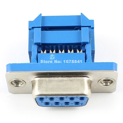 10 Pcs Per Lot D-SUB 9 Pin Female Straight IDC Type Adapter Connector For Flat Cable DB9 ► Photo 1/5