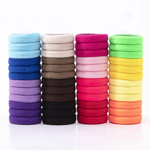 Wholesale 50pcs/Lot Girls 3.0 CM Nylon Elastic Hair Bands Rubber Bands Scrunchies Hair Ropes Ponytail Holder Hair Accessories ► Photo 1/6