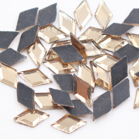 5x10mm Glass Crystals Flatback Rhombic Shape Glue-back Iron on Hotfix Rhinestones Crafts Garment Rhinestones Stones and crystals ► Photo 1/6