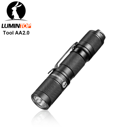 LUMINTOP EDC Mini Flashlight Tool AA 2.0  4  Outputs with Memory with Strobe  Max 127meters  Distance Max 650 Lumens for camping ► Photo 1/6