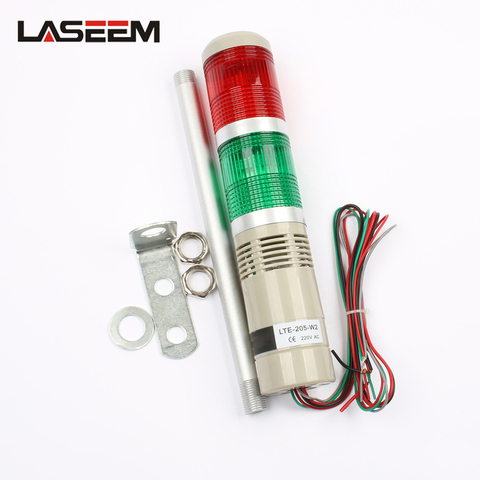 Industrial Multilayer Stack Multi-layer lamp Signal Tower Alarm caution light for machinery LTA-205 with buzzer 2 layer ► Photo 1/5