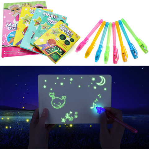 Educational Toy Drawing Board Tablet Graffiti 1pc A4 A3 Led Luminous Magic Raw With Light-fun ► Photo 1/6