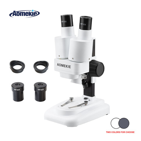 AOMEKIE Binocular Stereo Microscope 20X/40X Above LED Lights PCB Solder Tool Mobile Phone Repair Mineral Watching Microscopio ► Photo 1/6