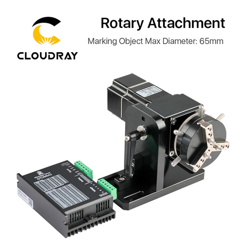 Cloudray Rotary Engraving Attachment with Chucks MHX-13-029B Object Max Dia.65mm for Laser Marking Machine ► Photo 1/6