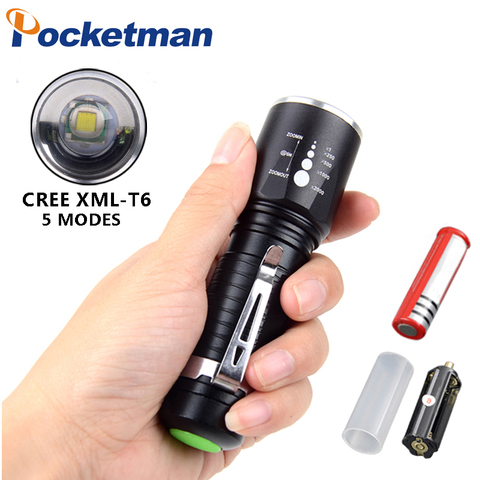 Powerful 3800LM Tactical Led Flashlight xml T6 Waterproof Flashlight Strong Flash Light Hunting Torch for 3xAAA or 18650 ► Photo 1/6