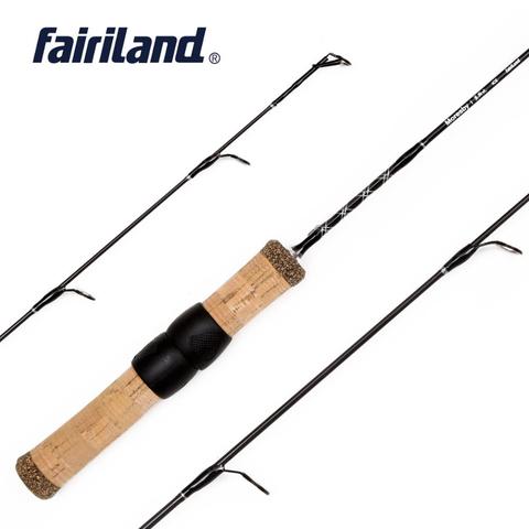 1 Section Ice Fishing Rod Made of SOLID CARBON 100% 2'/2.4' Ice Rod w/ Unique Reel Seat and premium grade CORK WOOD handle ► Photo 1/6