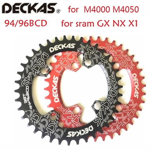Deckas Round/Oval 94+96mm 94BCD/96BCD 32/34/36/38T MTB Mountain bike Chainring for ALIVIO M4000 M4050 NX GX X1 crank ► Photo 1/5