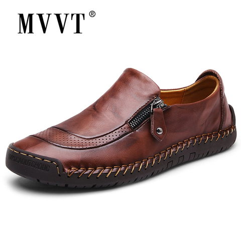 Classic Comfortable Casual Leather Shoes Men Loafers Shoes Split Leather Men Shoes Flats Hot Sale Moccasins Shoes Plus Size ► Photo 1/6