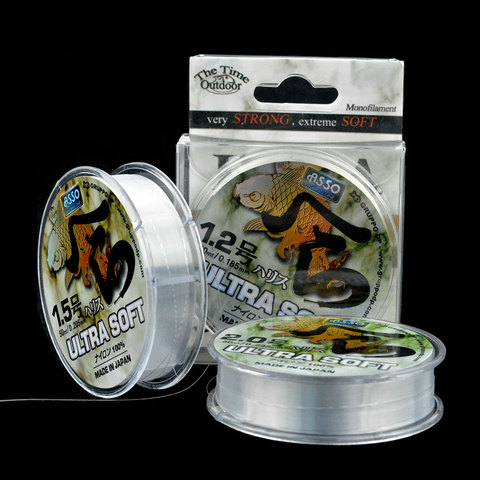 50m ASSO HERA Tippet Monofilament Nylon Line 1.3-9lb Japan Material soft Strong Wire Bass Carp Fish Ice Fishing Lines Accessorie ► Photo 1/1