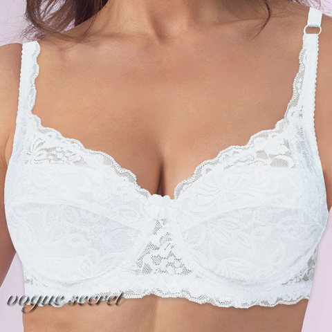 VOGUESECRET Women Lace Embroidery Bra Sexy Lingerie 32 34 36 38 40 42 44 Size A B C D E F Cup Free Shipping ► Photo 1/6
