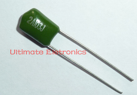 10pcs Mylar Film Capacitor 100V 2A103J 0.01uF 10nF 2A103 5% Polyester Film capacitor ► Photo 1/1