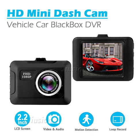 HD Mini Dash Cam Car Vehicle DVR 2.2'' LCD Camera Night Vision Motion Detection Camcorder Digital Video Audio Driving Recorder ► Photo 1/6