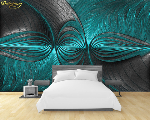 beibehang Living Room Bedroom Wallpaper 3D Modern Turquoise Green Wall Custom Photo Wallpaper Mural wall papers home decor ► Photo 1/3