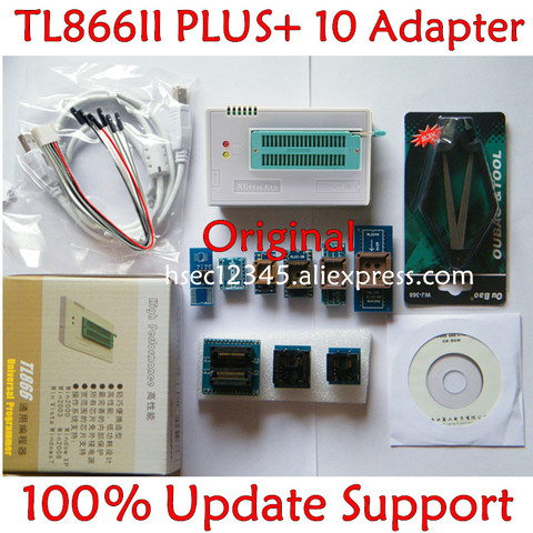 Original V10.22 TL866ii Plus universal programmer +10 Adapter minipro TL866 NAND programmer flash replace TL866cs/A ► Photo 1/6