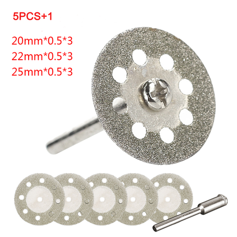 20-25MM 5PCS Abrasive Disc Dremel Diamond Grinding Wheel Saw Cutting For Dremel Rotary Tools Accessories with Mandr ► Photo 1/2