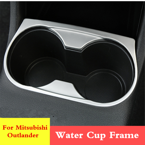 Car Console Water Cup Holder Trim Frame Cover sticker Interior decoration For Mitsubishi Outlander PHEV 2022 2017 2016 2015 2014 ► Photo 1/4