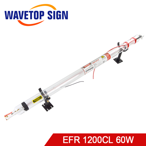 EFR Laser Tube 60W 1200CL Length 1200mm Dia.55mm Max.Power 60W CO2 Laser Tube Use for Laser Engraving and Cutting Machine ► Photo 1/5