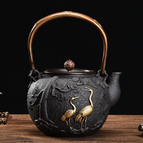 1300ml,1.3L, NEW Japanese Teapot Cast Iron Tetsubin Tea Pot Authentic Cast Iron Teapot Set Tea Pot Tetsubin Kettle ► Photo 1/5