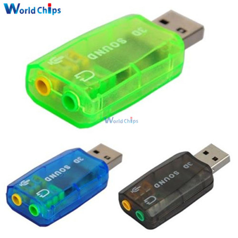 CM108 Chipset USB 2.0 to 3D AUDIO SOUND CARD ADAPTER VIRTUAL 5.1 CH Sound Track ► Photo 1/1