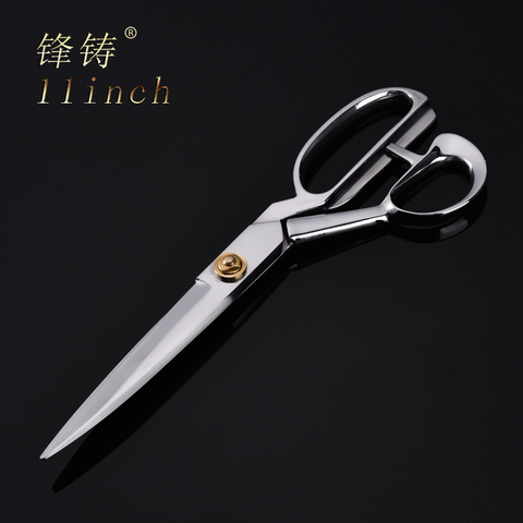 FENGZHU 11 inch stainless steel professional tailor scissors leather scissors Sewing Scissors Sewing shears. very sharp ► Photo 1/6