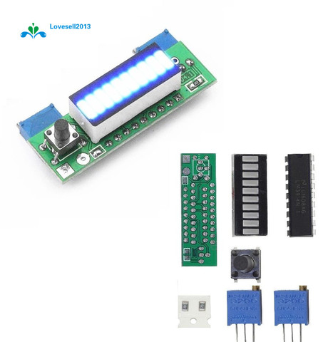 Battery Capacity Power Level LED Indicator LM3914 for Li-ion Battery 3.7V Blue ► Photo 1/1