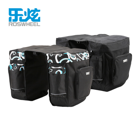ROSWHEEL Bicycle Carrier Bag 30L Rear Rack Trunk Bike Luggage Back Seat Pannier Two Double Bags Outdoor Cycling Saddle Storage ► Photo 1/6