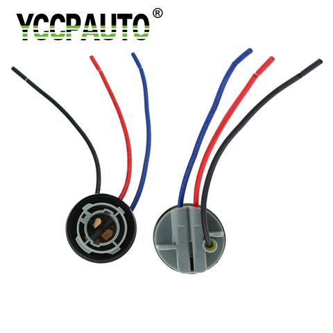 YCCPAUTO 2Pcs 1157 Bulb Socket BAY15D Lamp Holder P21/5W Adapter Base Connector For Brake light Plastic Car Accessories ► Photo 1/5