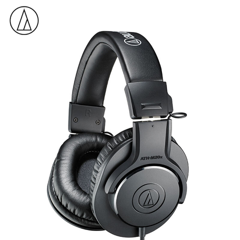 Original Audio Technica ATH-M20X Wired Professional Monitor Headphones Over-ear Closed-back Dynamic Deep Bass 3.5mm Jack ► Photo 1/6