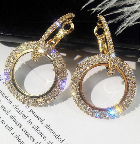 New Design Creative Jewelry High-grade Elegant Crystal Earrings Round  Earrings Wedding Party Earrings For Woman ► Photo 1/6
