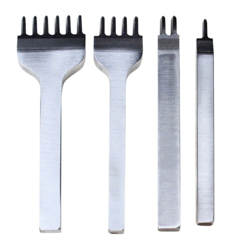 4pcs 3/4/5mm Leather Tools Leather Hole Punches Stitching Punch Tool 1+2+4+6 Prong Leather Stitching Tools Handicraft Tools ► Photo 1/6