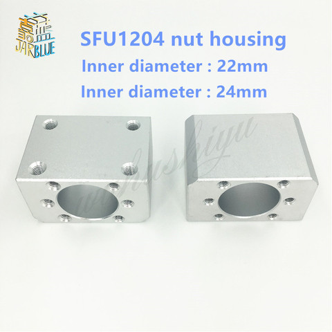 inner hole 22mm 24mm SFU1204 ball screw nut housing mounting bracket for 1204 ball screw cnc engraving machine part ► Photo 1/5