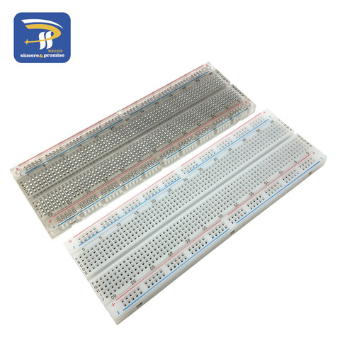 1pc NEW MB-102 MB102 Breadboard 830 Point Solderless PCB Bread Board Test Develop DIY White/Transparent ► Photo 1/6