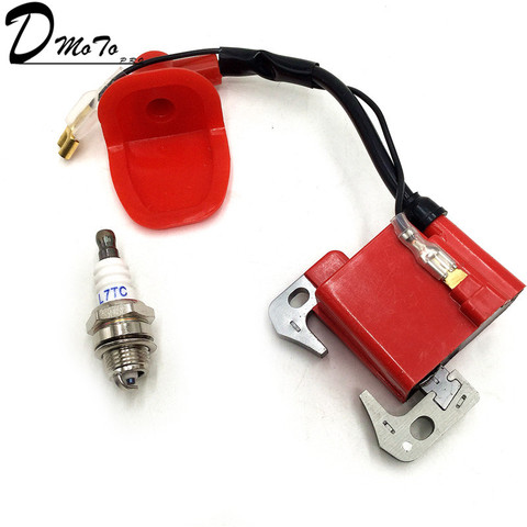 IGNITION COIL for 43cc 47cc 49cc Mini Quad Pocket Dirt Bike ATV 2-Stroke Engine part with L7T spark plug ► Photo 1/6