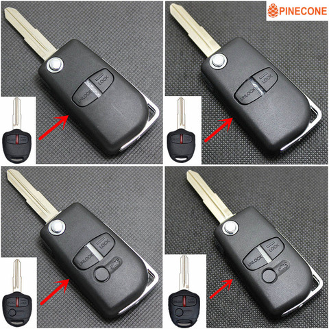 PINECONE Key Shell For MITSUBISHI PAJERO OUTLANDER ASX GRANDIS LANCER Car MIT8/MIT11 Blade 2/3 Button Easy Install Key Case Fob ► Photo 1/6