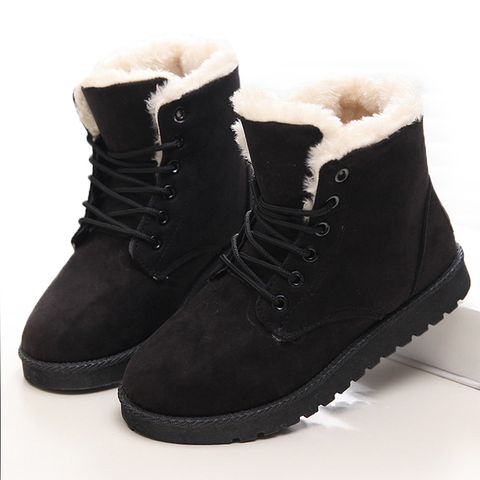 Women Boots Winter Warm Snow Boots Women Faux Suede Ankle Boots For Female Winter Shoes Botas Mujer Plush Shoes Woman WSH3132 ► Photo 1/6