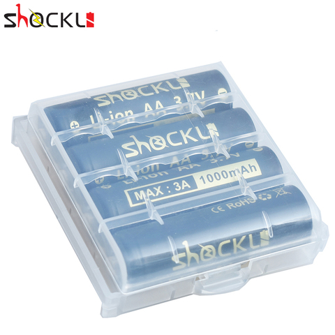 Shockli 14500 1000mAh Rechargeable batteries 3.7V Li-lion Battery  AA Batteries for LED Flashlights Headlamps ► Photo 1/6